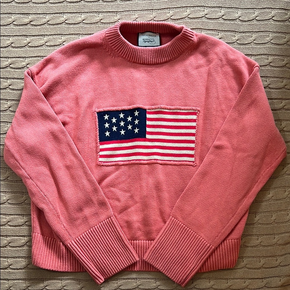 Tuckernuck X Nantucket Red Cropped Americana Sweater